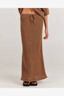 CHARLIE HOLIDAY SARAH MAXI SKIRT - BROWN