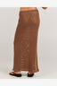 CHARLIE HOLIDAY SARAH MAXI SKIRT - BROWN