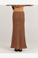 CHARLIE HOLIDAY SARAH MAXI SKIRT - BROWN