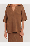 CHARLIE HOLIDAY SARAH SHIRT - BROWN