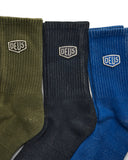 DEUS EX MACHINA SHIELD GARMENT DYED SOCK - 3 PACK