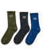 DEUS EX MACHINA SHIELD GARMENT DYED SOCK - 3 PACK