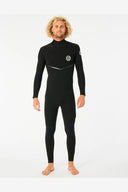 RIP CURL E-BOMB BACK ZIP 3/2MM WETSUIT - BLACK