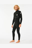RIP CURL E-BOMB BACK ZIP 3/2MM WETSUIT - BLACK