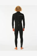 RIP CURL E-BOMB BACK ZIP 3/2MM WETSUIT - BLACK