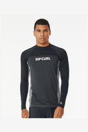 RIP CURL DRIVE UPF L/S UV TOP - BLACK