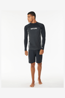 RIP CURL DRIVE UPF L/S UV TOP - BLACK