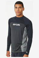 RIP CURL DRIVE UPF L/S UV TOP - BLACK