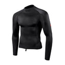 FLORENCE LONG SLEEVE CREW NECK RASH GUARD - BLACK