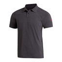 FLORENCE MARINE AIRTEX COLLARED SHORT SLEEVE SHIRT - HEATHER CHARCOAL