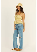 SISSTR SUNKISSED WOVEN TANK - SEA SALT