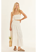 SISSTR MAKENA WOVEN SKIRT - SEA SALT