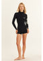 SISSTR 2/2 SUMMER SEAS LS SPRINGSUIT - BLACK SOUL