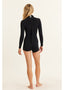 SISSTR 2/2 SUMMER SEAS LS SPRINGSUIT - BLACK SOUL