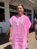 O&E MSS HOODED TOWEL -  PINK