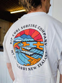 RIP CURL MOUNT MAUNGANUI HAZED TEE - BONE
