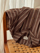 RHYTHM BAJA RELAXED STRIPE SS SHIRT - CAFE