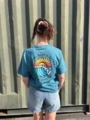 SUNSETS DESTINATION TEE - STORM BLUE NZ