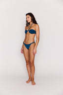 MINK PINK LUNA HALTER UNDERWIRE BRA TOP - TEAL