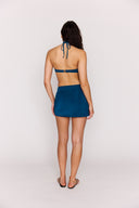MINK PINK LUNA RUCHED MINI SKIRT - TEAL