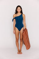 MINK PINK LUNA OFF SHOULDER ONE PIECE - TEAL