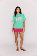 MINK PINK DO SOL PRINTED TEE - GREEN