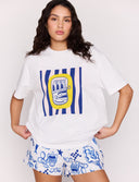 MINK PINK MARINA PRINTED TEE - WHITE/MULTI