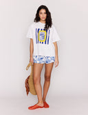 MINK PINK MARINA PRINTED TEE - WHITE/MULTI