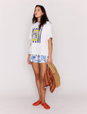 MINK PINK MARINA PRINTED TEE - WHITE/MULTI