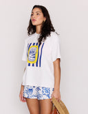 MINK PINK MARINA PRINTED TEE - WHITE/MULTI
