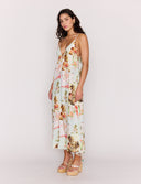 MINK PINK DOLCE DEEP PLUNGE MAXI DRESS - VINTAGE POSTCARDS