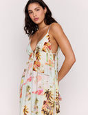 MINK PINK DOLCE DEEP PLUNGE MAXI DRESS - VINTAGE POSTCARDS