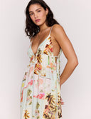 MINK PINK DOLCE DEEP PLUNGE MAXI DRESS - VINTAGE POSTCARDS