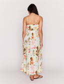 MINK PINK DOLCE DEEP PLUNGE MAXI DRESS - VINTAGE POSTCARDS