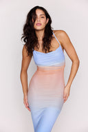 MINK PINK SOLSTICE OMBRE MESH MAXI DRESS - MULTI OMBRE