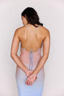 MINK PINK SOLSTICE OMBRE MESH MAXI DRESS - MULTI OMBRE