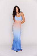 MINK PINK SOLSTICE OMBRE MESH MAXI DRESS - MULTI OMBRE