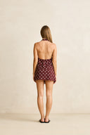 RHYTHM POLKA HALTER TOP - CAFE