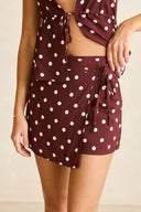 RHYTHM DOTTI MINI SKIRT - CAFE