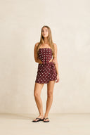 RHYTHM DOTTI MINI SKIRT - CAFE