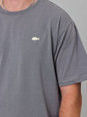 JUST ANOTHER FISHERMAN STAMP SEA TEE - CHARCOAL