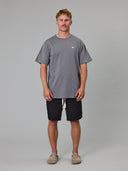 JUST ANOTHER FISHERMAN STAMP SEA TEE - CHARCOAL