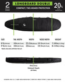 CREATURES LONGBOARD DOUBLE DT2.0 BLACK/SILVER - 9'6"