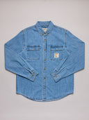 JUST ANOTHER FISHERMAN LOYALTY DENIM SHIRT - LIGHT BLUE