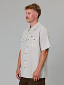 JUST ANOTHER FISHERMAN LOYALTY SS SHIRT - IVORY CHECK