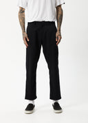 AFENDS NINETY TWOS - RECYCLED CHINO PANT - BLACK