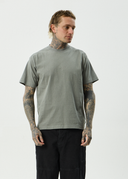 AFENDS GENESIS HEAVYWEIGHT RECYCLED BOXY TEE - WASHED SYCAMORE