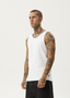 PARAMOUNT RIBBED SINGLET - WHITE