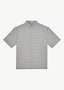 AFENDS DREW SEERSUCKER SHORT SLEEVE SHIRT - TAUPE CHECK