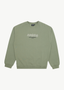 AFENDS EMBER CREW NECK - OIL GREEN